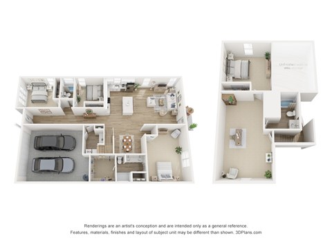 Floor plan for 4 beds, 3 baths, 2515 sqft